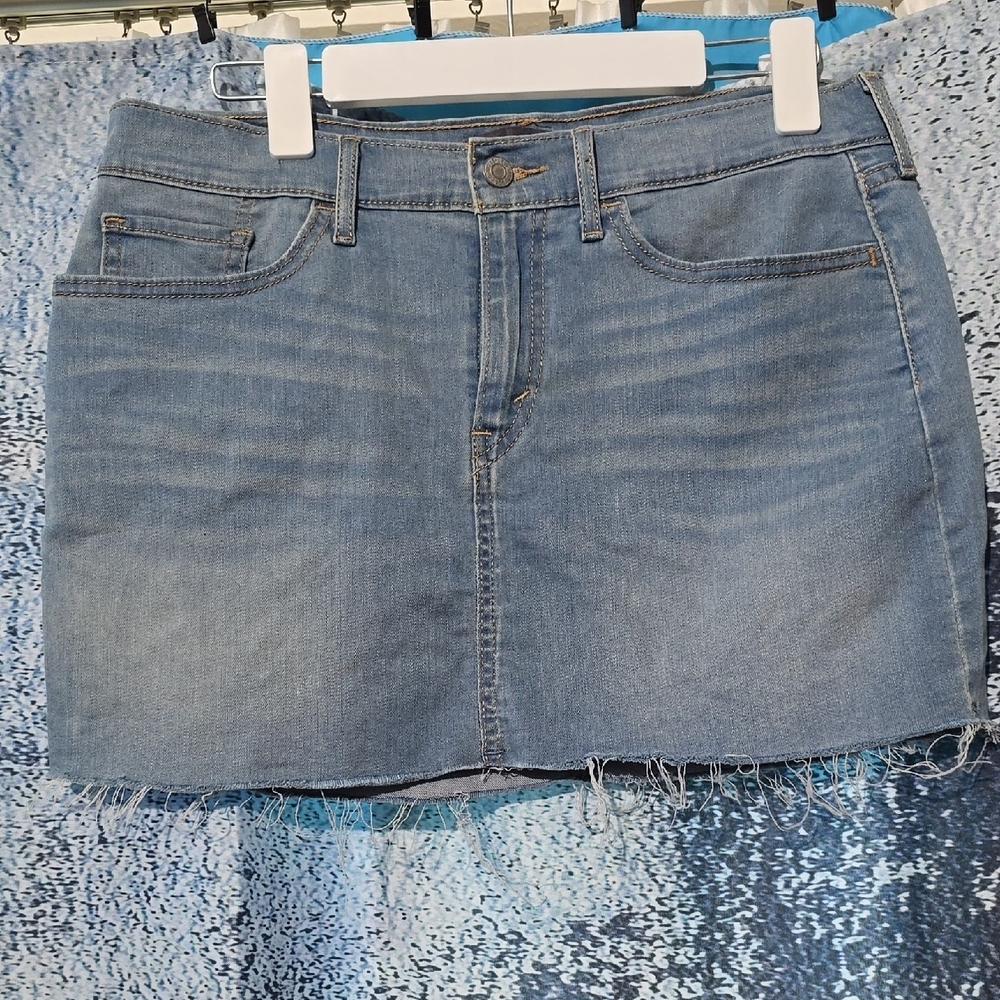 Levi's Blue Denim Mini Skirt
